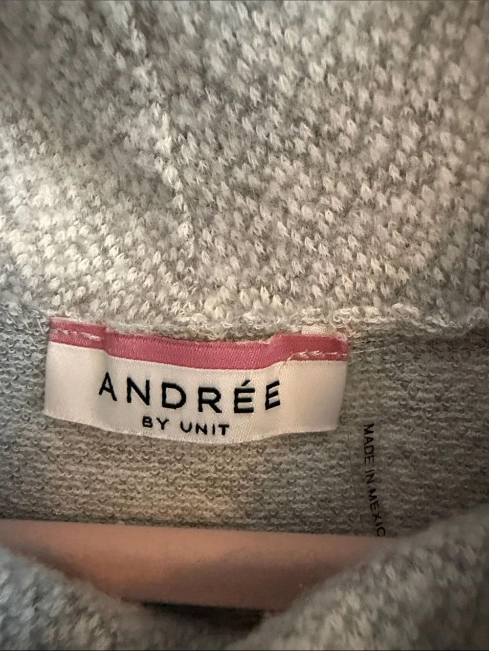 ANDREE BY UNIT Heather Gray Cowl Neck Sweater